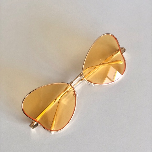Urban Outfitters Accessories - BNWOT yellow aviators butterfly heart shaped